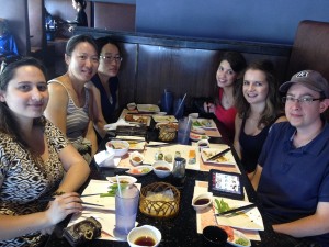 Lunch outing to celebrate completion of practicum